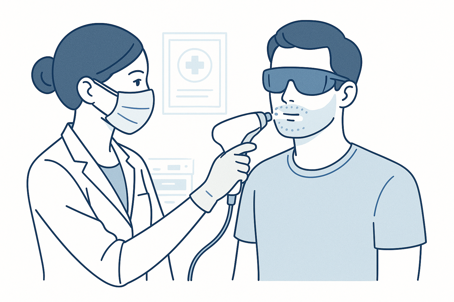 ヒゲ脱毛を医療クリニックでする際の費用と回数